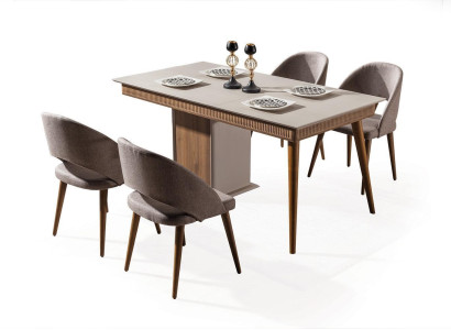 Modern Dining room Set Consists of Dining table 4x Chairs Novelty 5 pieces.